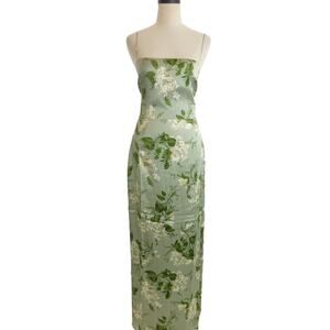 Reformation Frankie Dress in Tea Garden Size 4 Long Maxi Silk Slip